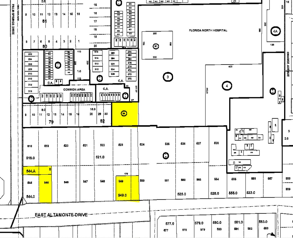 503-523 E Altamonte Dr, Altamonte Springs, FL for sale Plat Map- Image 1 of 1