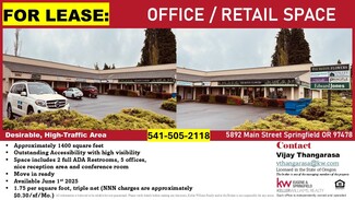 More details for 5892 Main St, Springfield, OR - Office/Retail for Lease