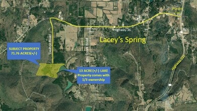 0 Deaton Rd, Laceys Spring, AL - AERIAL  map view