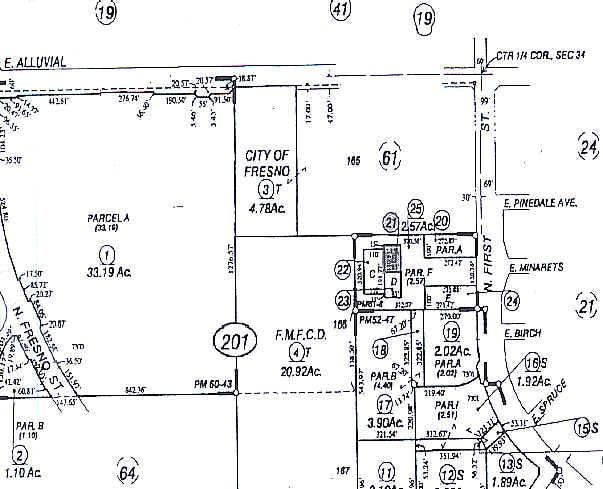 7275 N 1st Ave, Fresno, CA for lease - Plat Map - Image 3 of 7