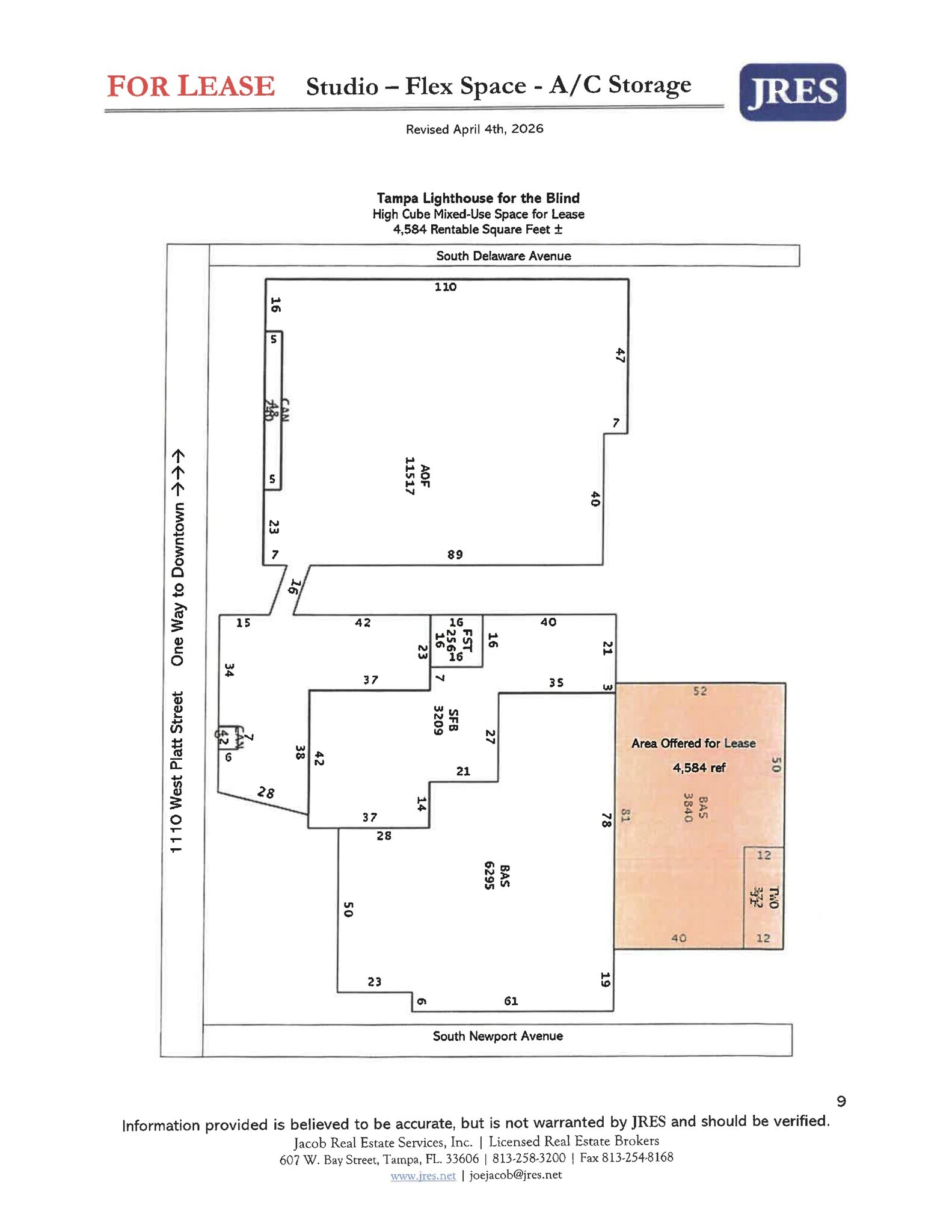 1110 W Platt St, Tampa, FL for lease Site Plan- Image 1 of 1