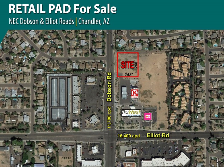 NEC Dobson Rd & Elliot Rd, Chandler, AZ for sale - Building Photo - Image 1 of 1