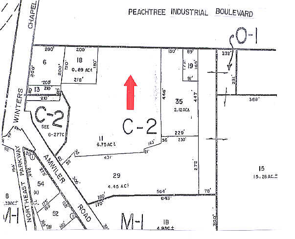 7094 Peachtree Industrial Blvd, Peachtree Corners, GA for lease - Plat Map - Image 3 of 23
