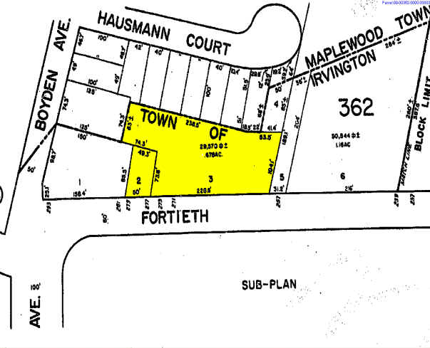 259-279 40th St, Irvington, NJ for sale Plat Map- Image 1 of 1