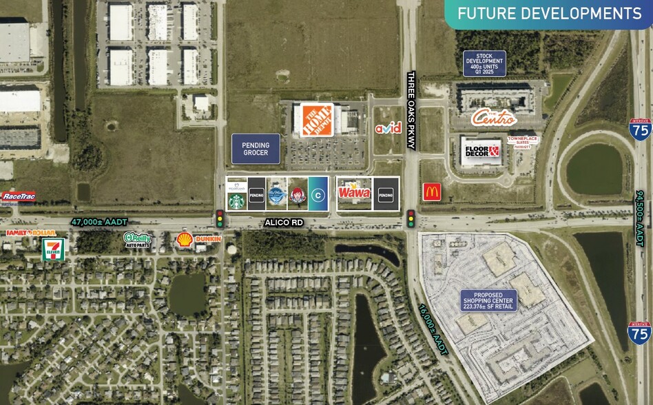 17001 Three Oaks Marketplace Dr, Fort Myers, FL for lease - Site Plan - Image 2 of 3