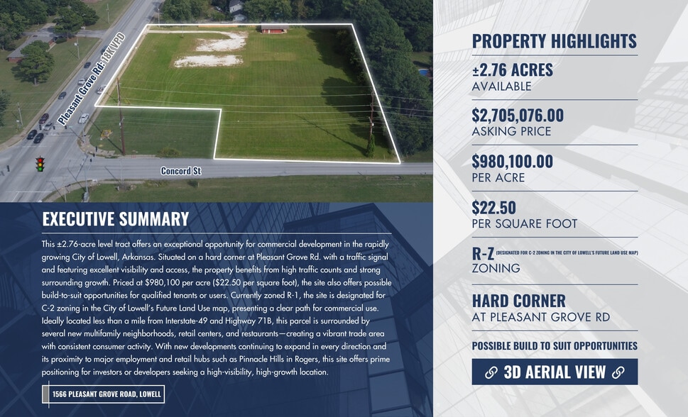 1566 Pleasant Grove, Lowell, AR for sale - Building Photo - Image 2 of 10