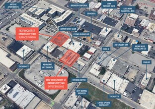 1810-1814 Cherry St, Kansas City, MO - AERIAL  map view