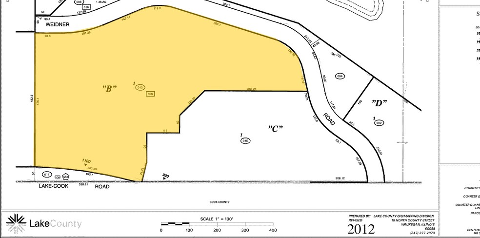 1100 W Lake Cook Rd, Buffalo Grove, IL for sale - Plat Map - Image 2 of 10