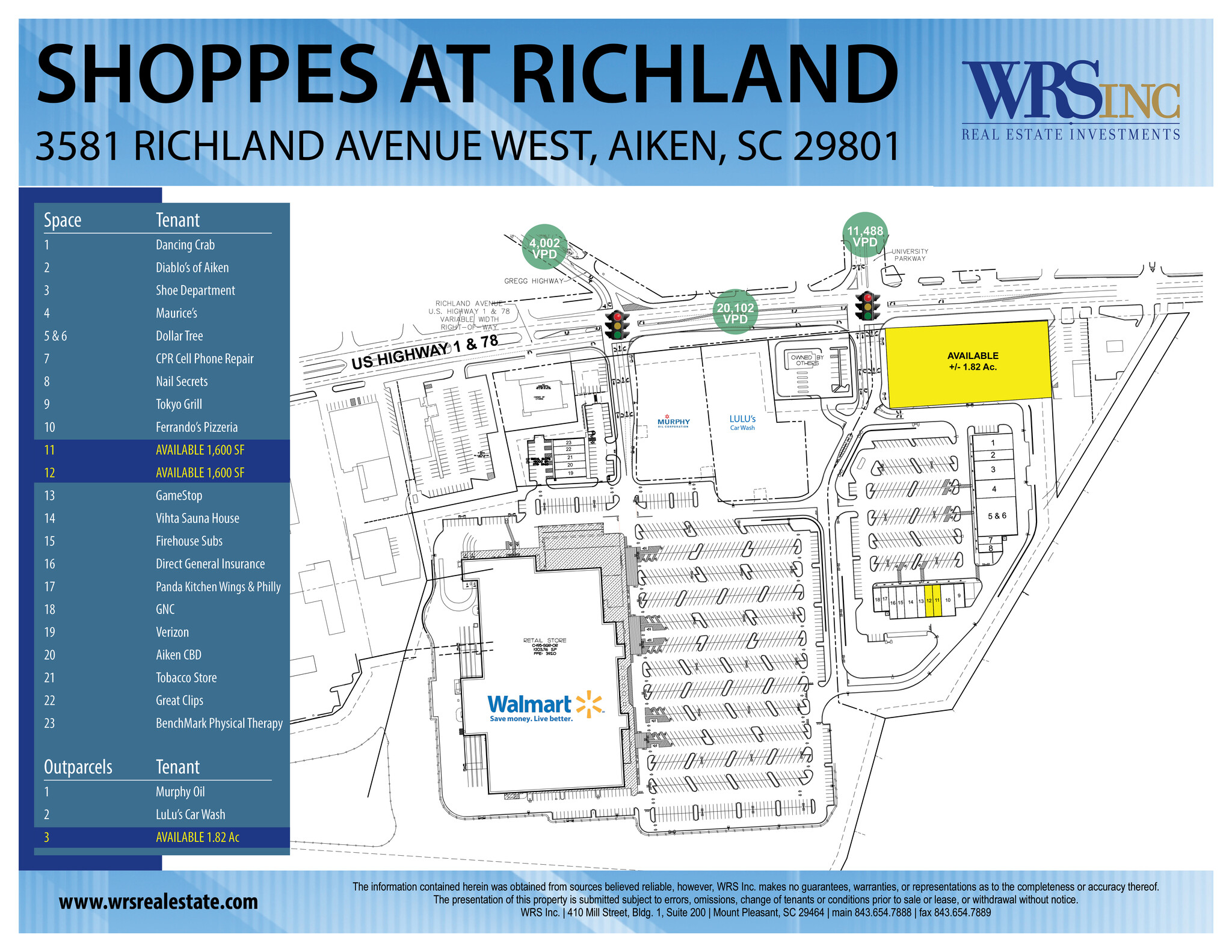 3533-3605 Richland Ave W, Aiken, SC for lease Site Plan- Image 1 of 11