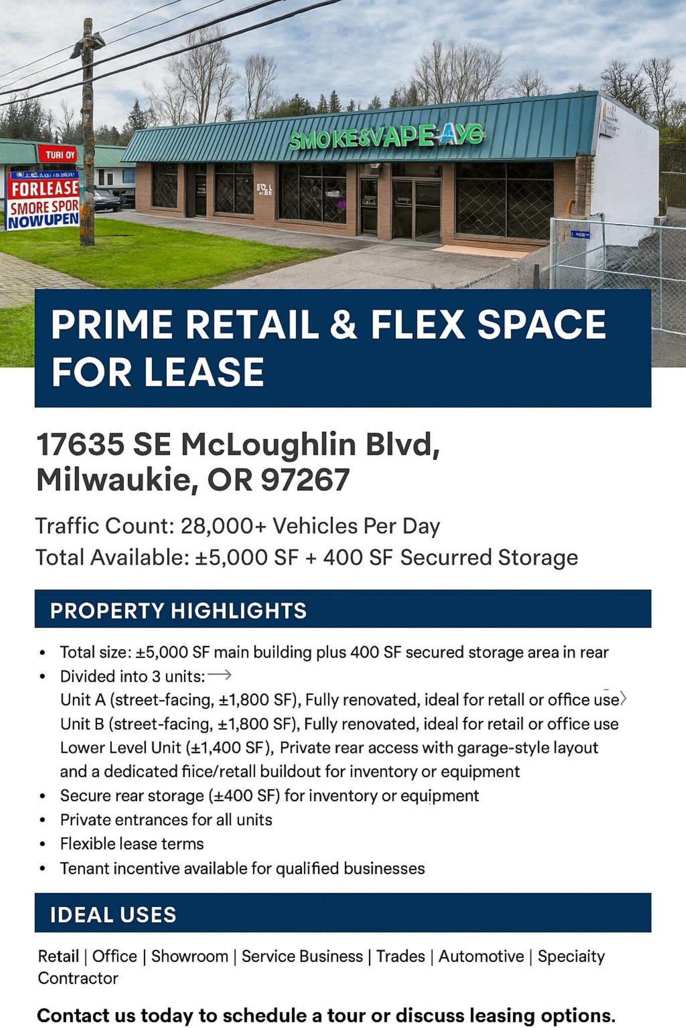 17635 SE McLoughlin Blvd, Milwaukie, OR for lease Other- Image 1 of 2