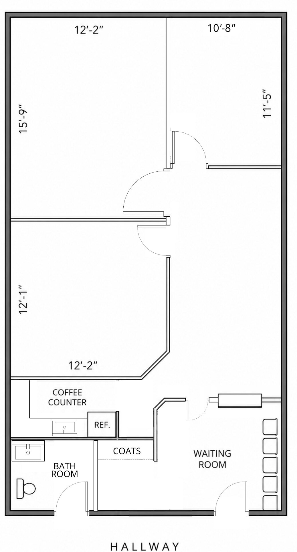 290-300 S County Farm Rd, Wheaton, IL for lease Floor Plan- Image 1 of 3