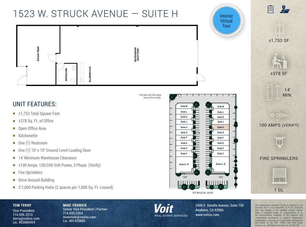 1523 W Struck Ave, Orange, CA for lease Floor Plan- Image 1 of 1