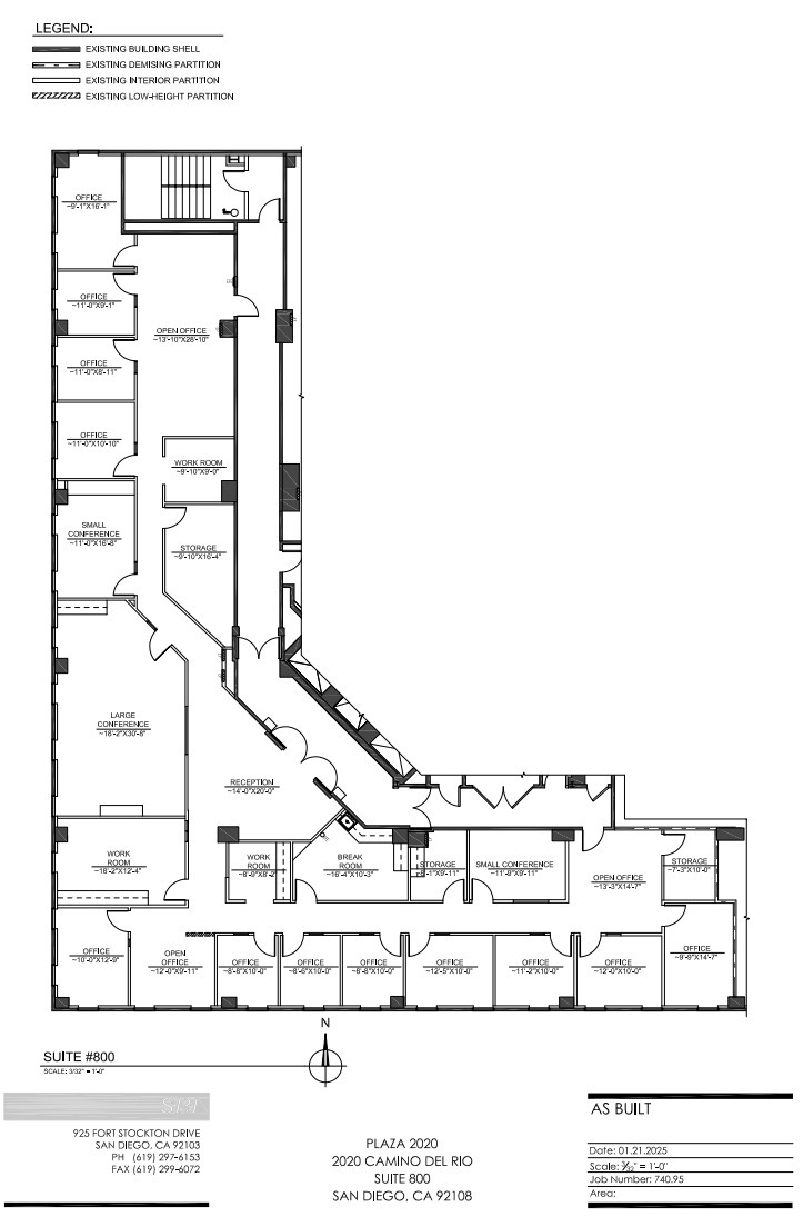 2020 Camino Del Rio N, San Diego, CA for lease Floor Plan- Image 1 of 1