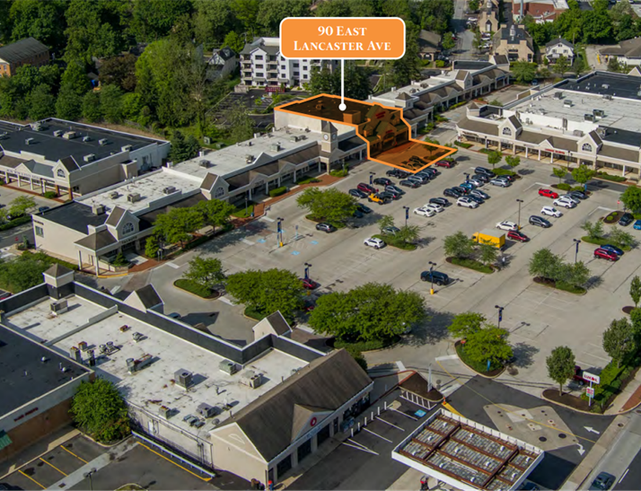 90 E Lancaster Ave, Paoli, PA for lease - Aerial - Image 2 of 3