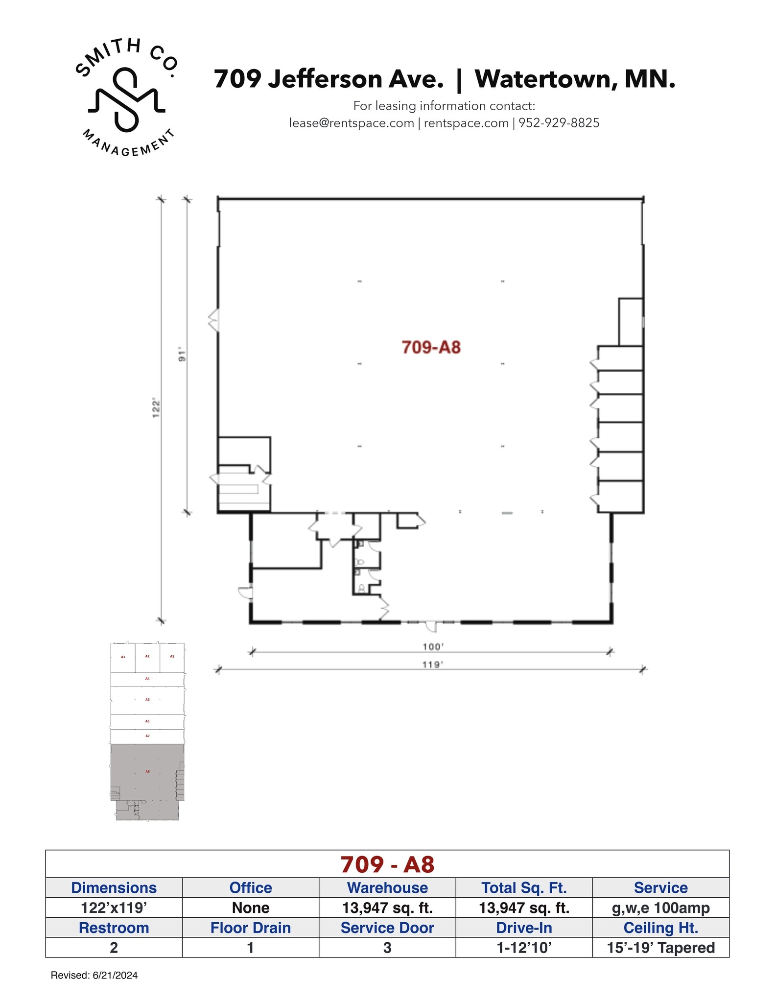 701-709 Jefferson Ave SW, Watertown, MN for lease Site Plan- Image 1 of 1