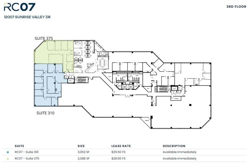 12001 Sunrise Valley Dr, Reston, VA for lease Floor Plan- Image 1 of 1