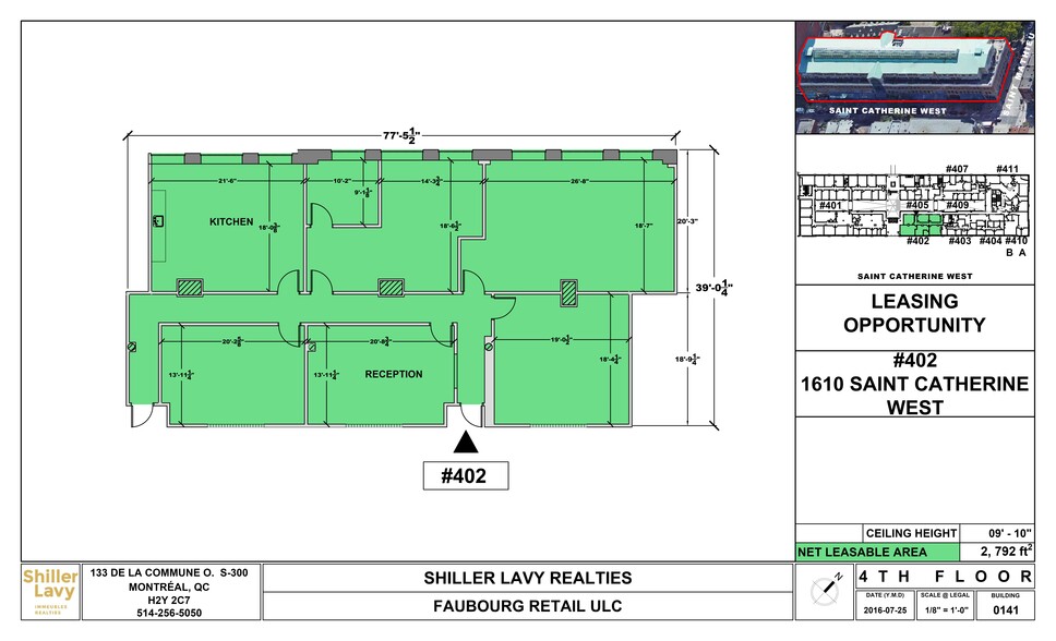 1616-1626 St Sainte-Catherine O, Montréal, QC for lease - Site Plan - Image 2 of 8