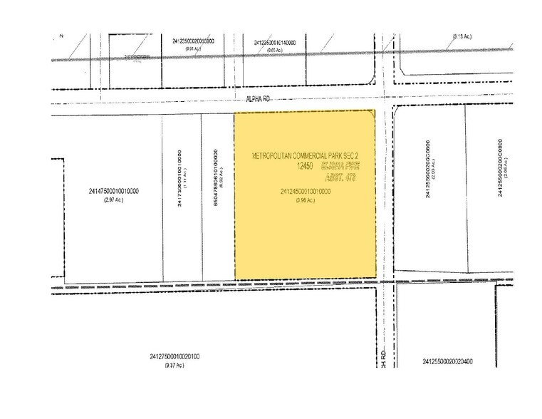 4490 Alpha Rd, Dallas, TX for lease - Plat Map - Image 2 of 2