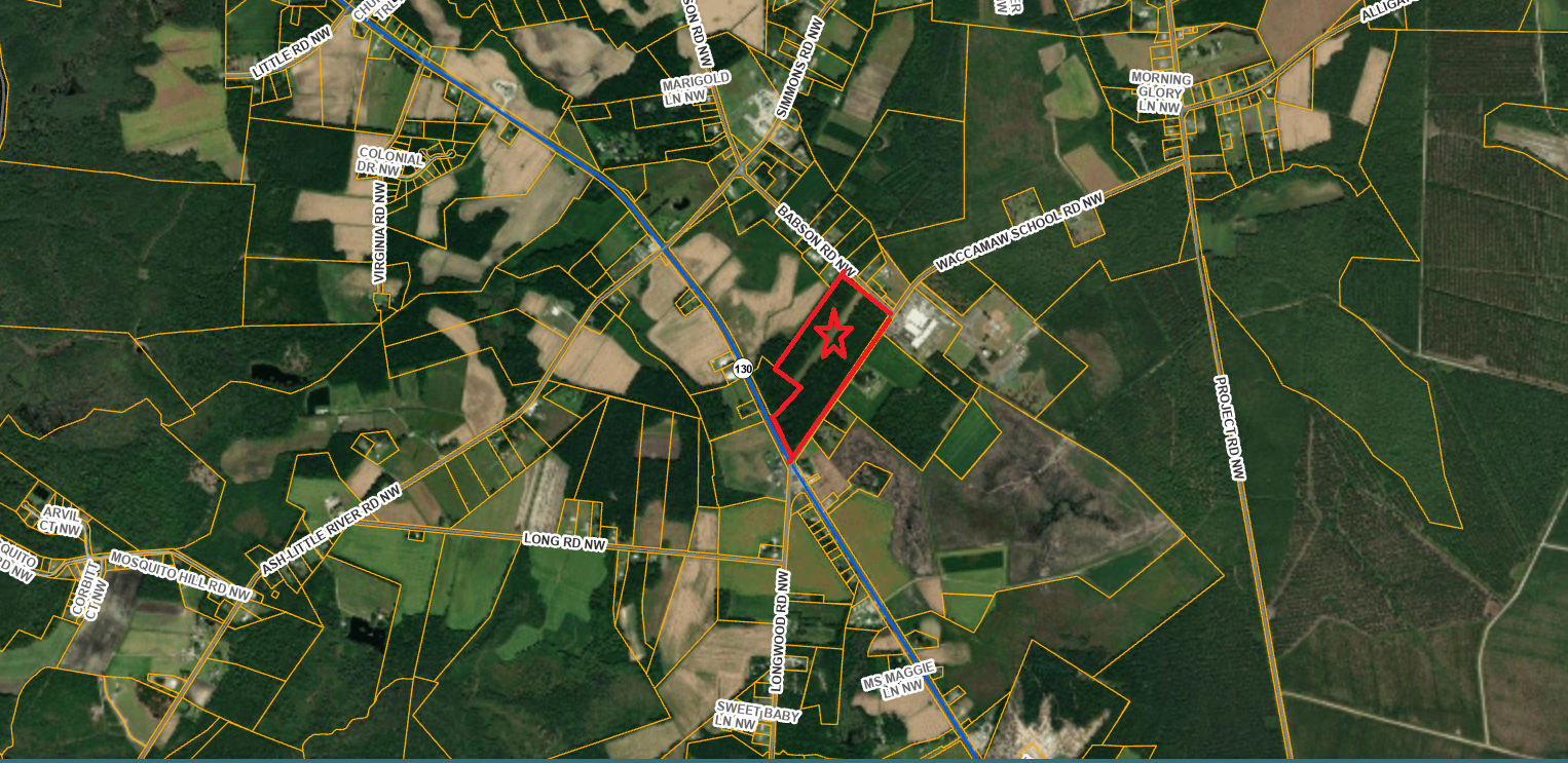 HWY 130/Waccamaw School Road NW Rd, Ash, NC for sale Aerial- Image 1 of 2