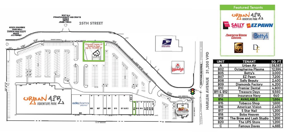 7201-7401 W 25th St, North Riverside, IL for lease - Floor Plan - Image 3 of 12