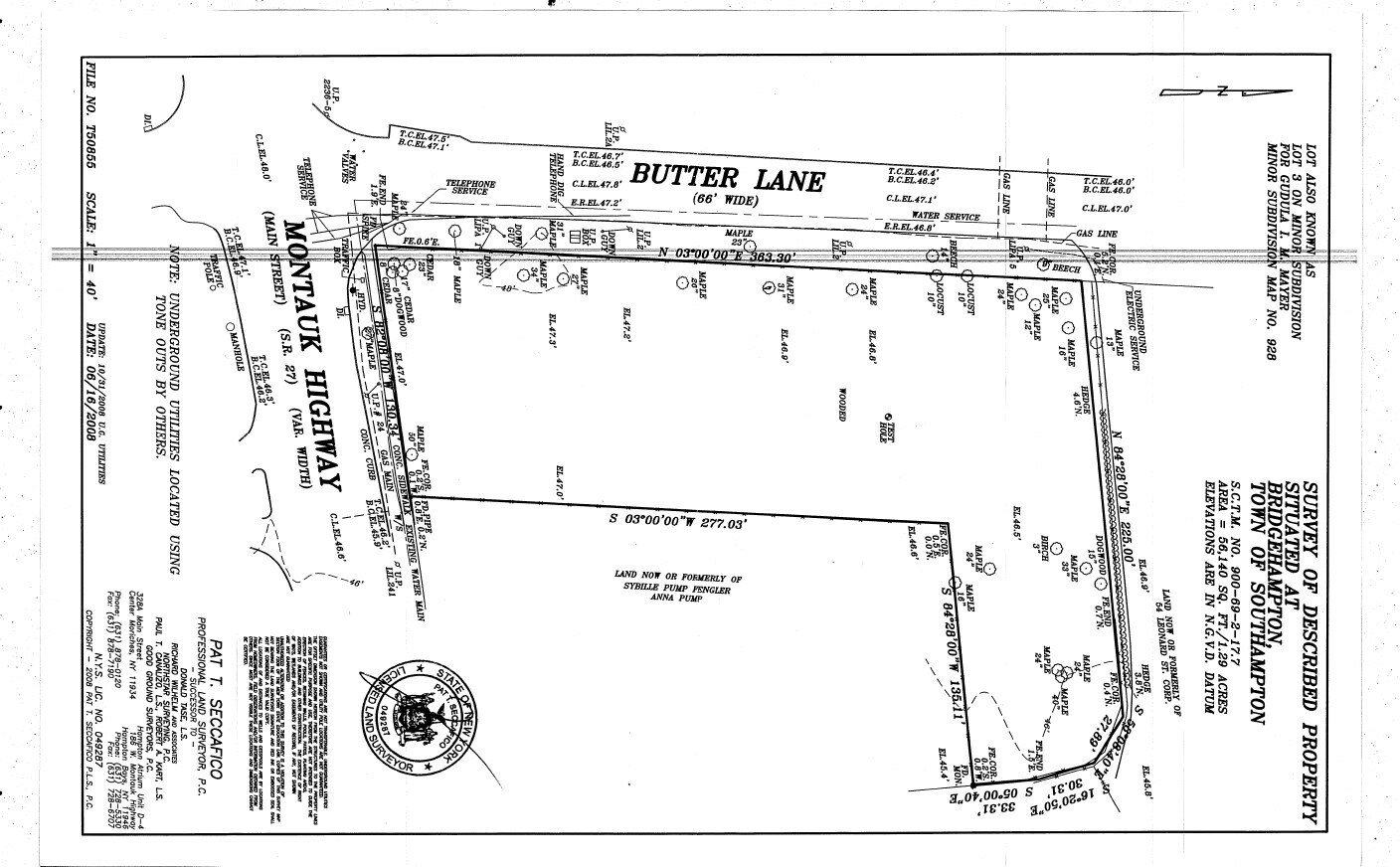 2252 Montauk Hwy, Bridgehampton, NY for sale Plat Map- Image 1 of 1