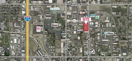 216 S Arrowhead Ave, San Bernardino, CA - AERIAL  map view