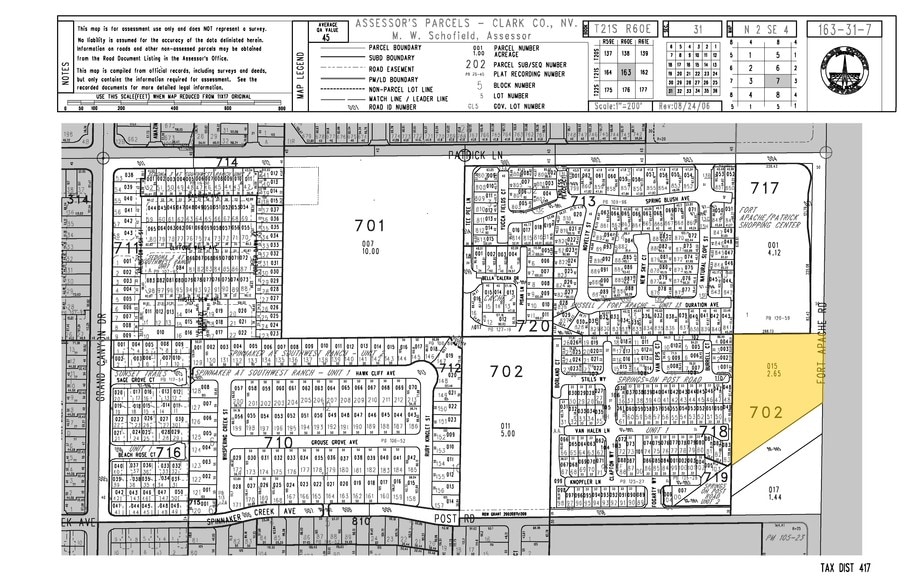 S Fort Apache Rd, Las Vegas, NV for sale - Plat Map - Image 3 of 3