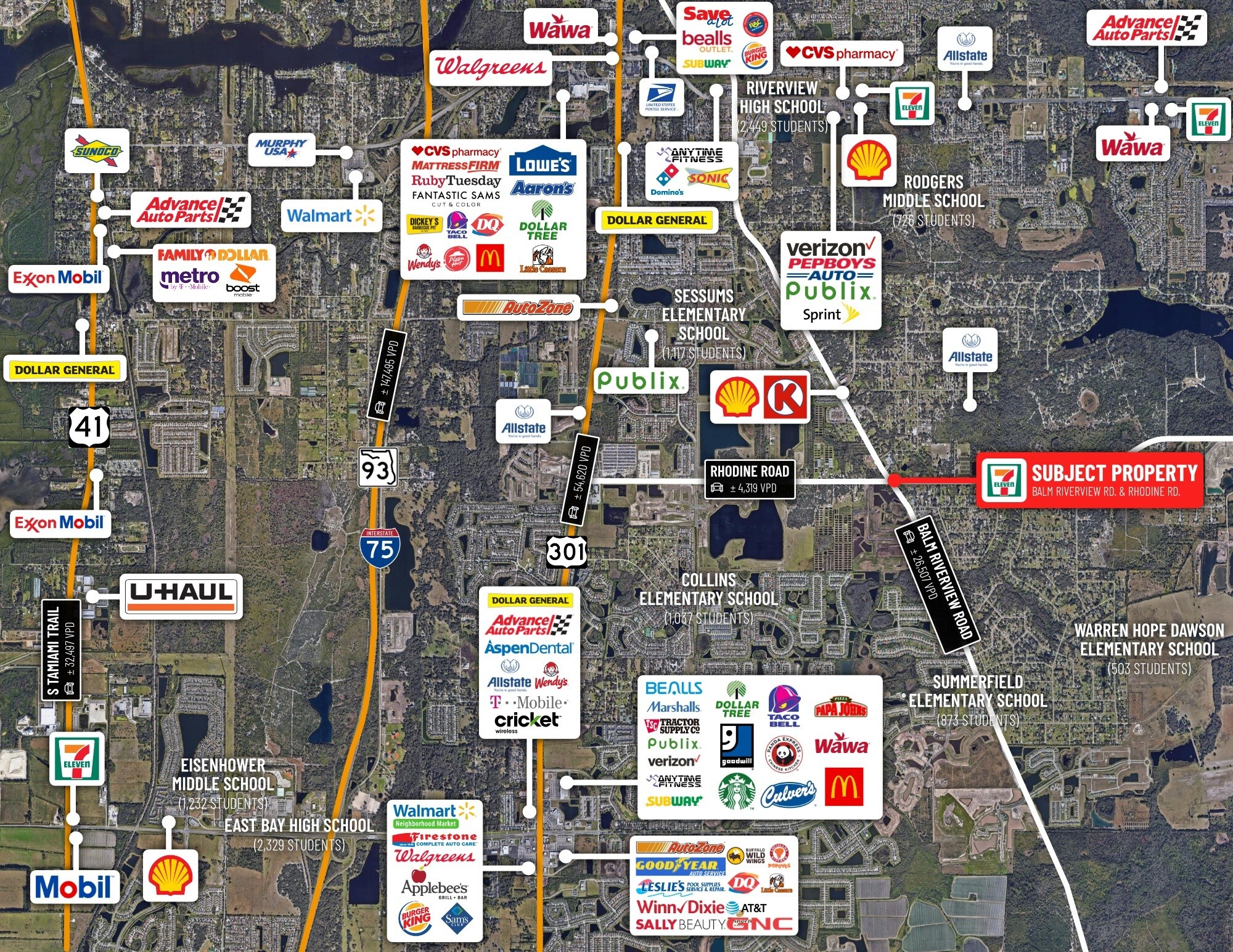 11900 Rhodine Rd, Riverview, FL for sale Aerial- Image 1 of 1