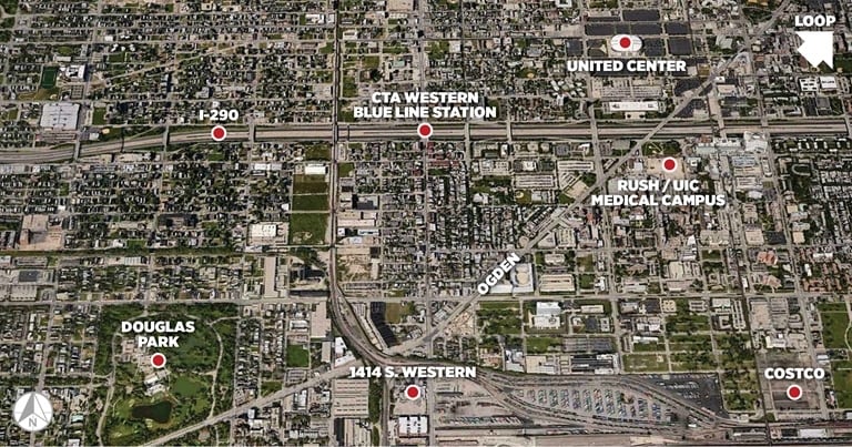 1414 S Western Ave, Chicago, IL for lease - Aerial - Image 2 of 26