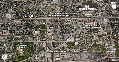 1414 S Western Ave, Chicago, IL - AERIAL  map view - Image1