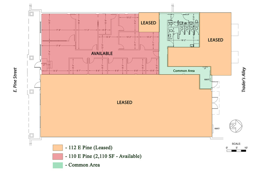 110 E Pine St, Lakeland, FL for lease - Floor Plan - Image 3 of 4