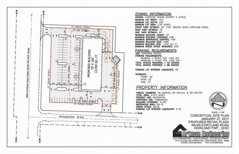 2121 SE Niles Cortland Rd, Warren, OH for lease - Site Plan - Image 2 of 2