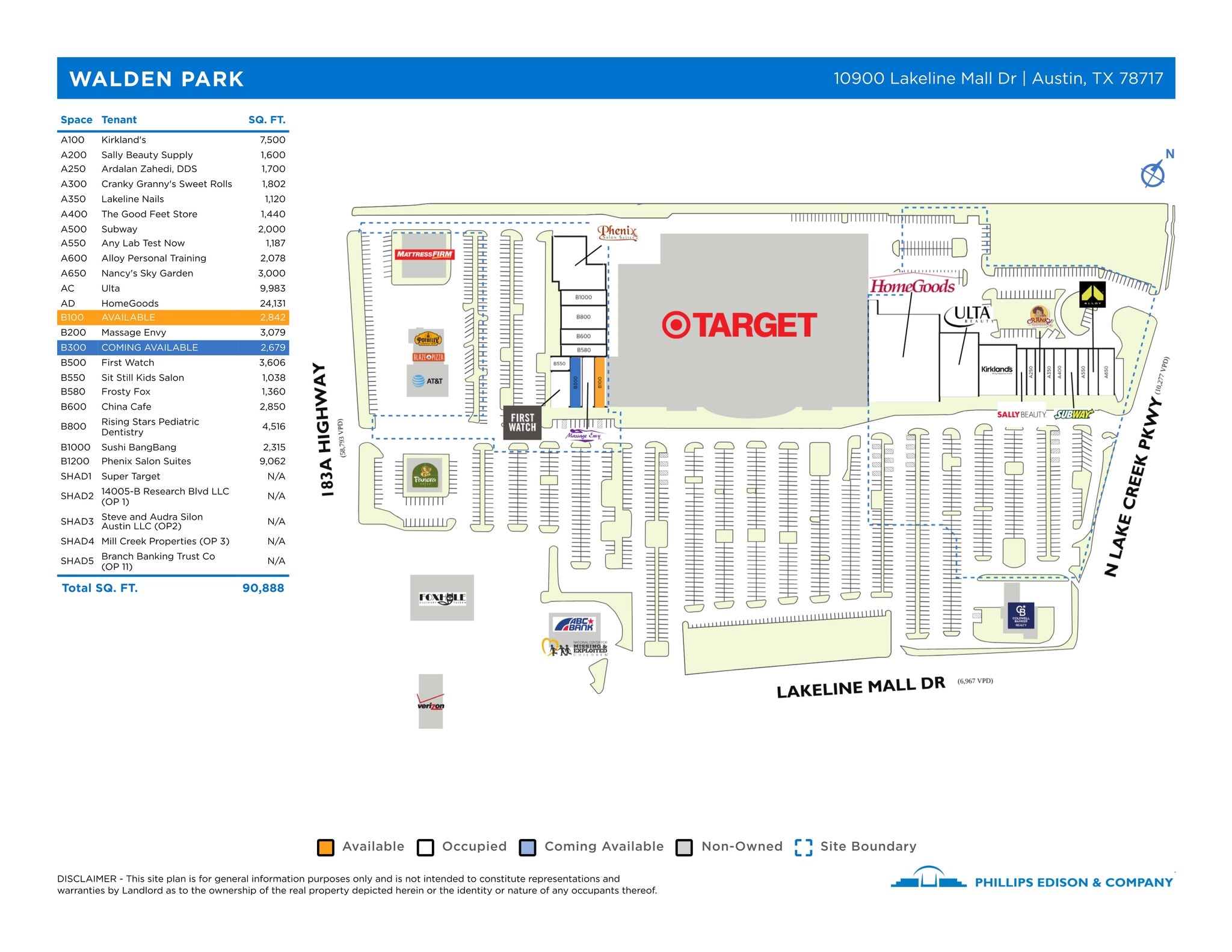10900 Lakeline Mall Blvd, Austin, TX for lease Site Plan- Image 1 of 1