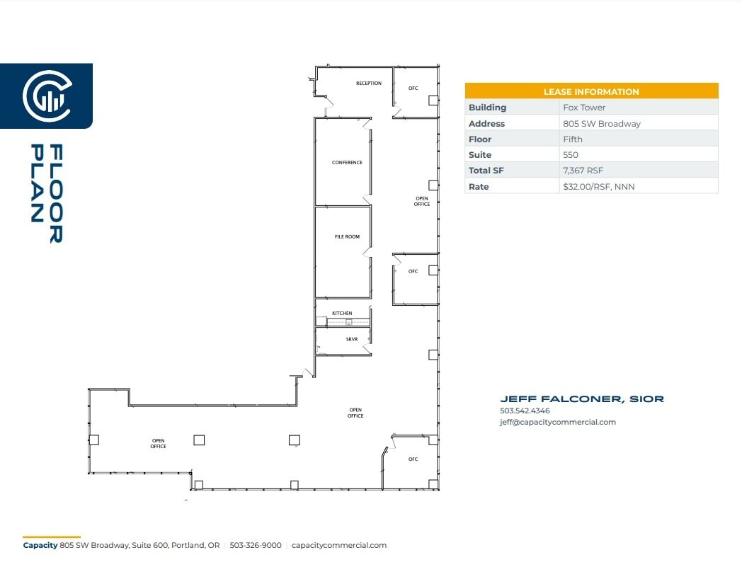 805 SW Broadway, Portland, OR for lease Floor Plan- Image 1 of 1