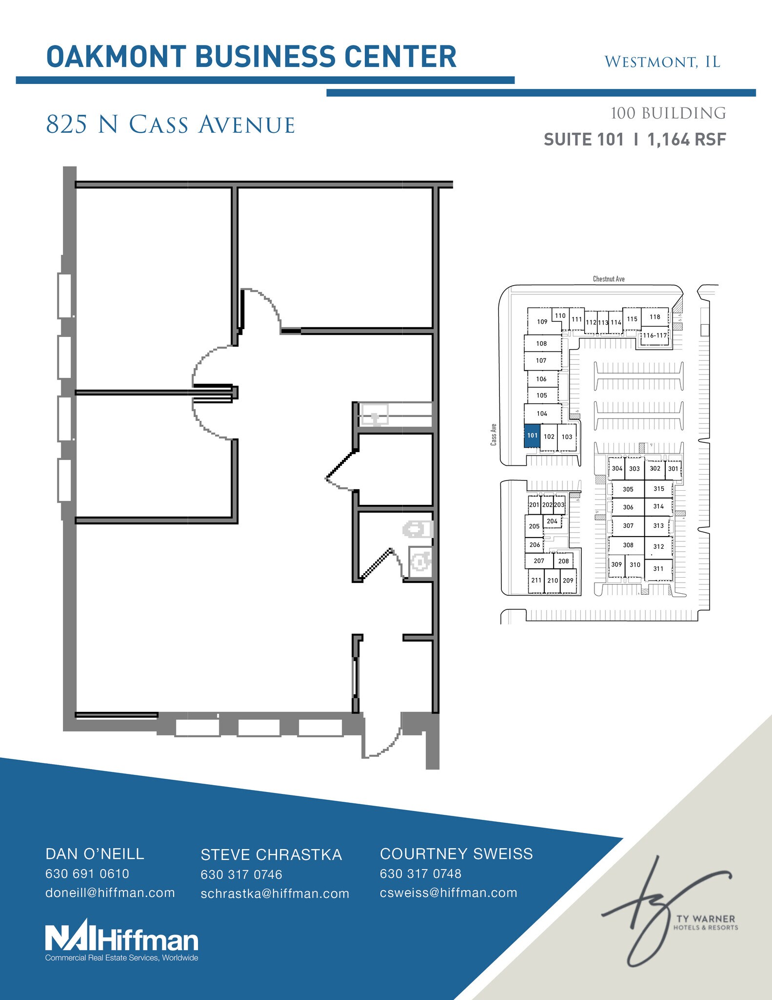 825 N Cass Ave, Westmont, IL for lease Floor Plan- Image 1 of 1