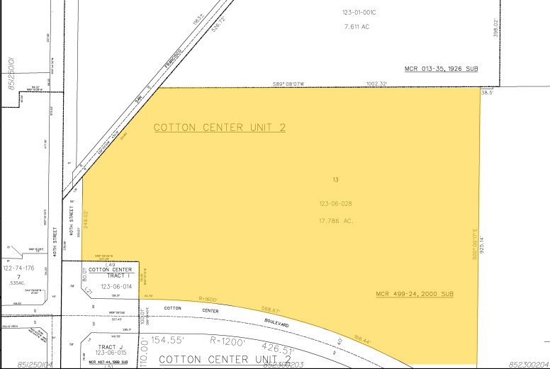 4050 E Cotton Center Blvd, Phoenix, AZ for lease - Plat Map - Image 2 of 2