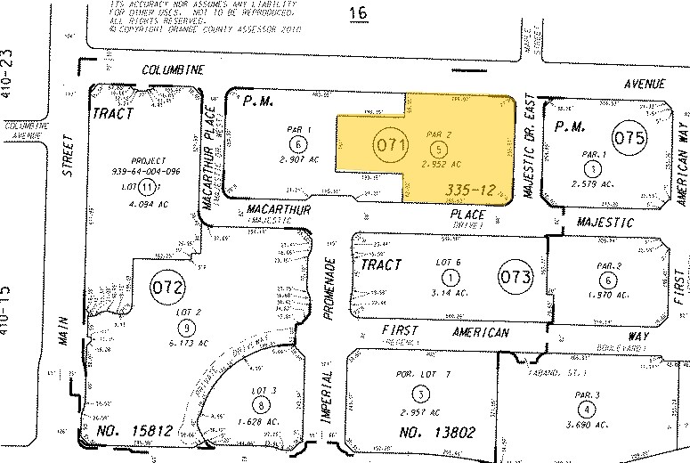 1 MacArthur Pl, Santa Ana, CA for lease - Plat Map - Image 3 of 12