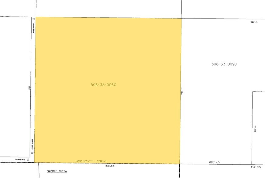 N 423rd Ave & Thomas, Tonopah, AZ for sale - Plat Map - Image 2 of 2