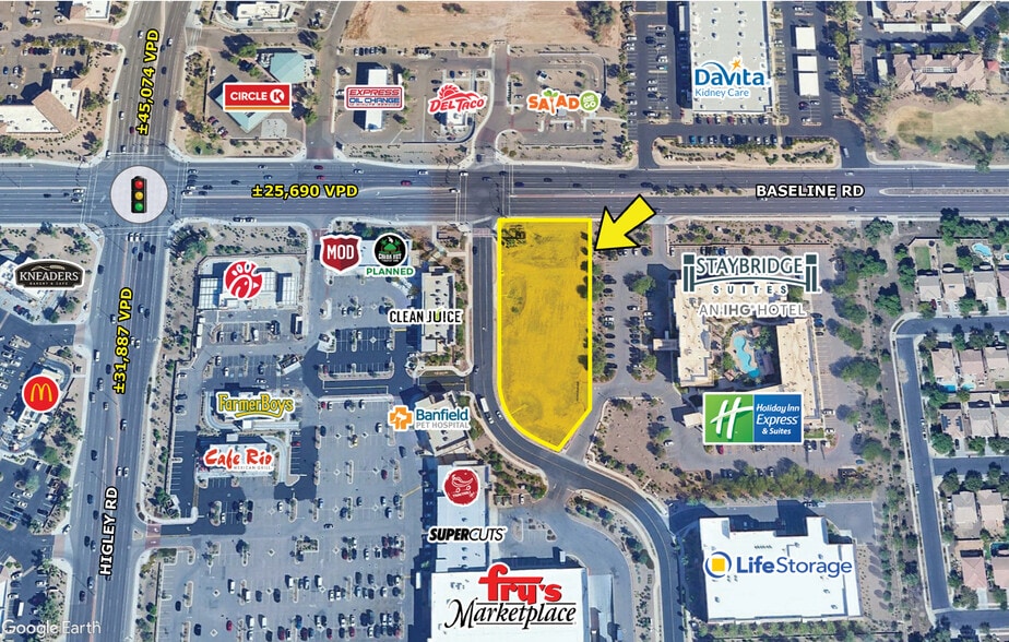 ESEC Higley Rd & Baseline Rd, Gilbert, AZ for sale - Building Photo - Image 1 of 2