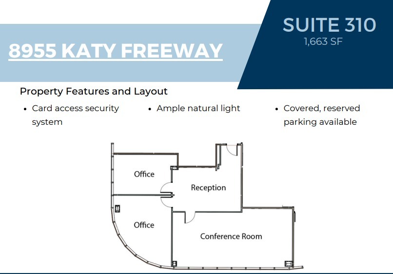 8955 Katy Fwy, Houston, TX for lease Floor Plan- Image 1 of 1