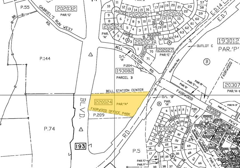 12200 Annapolis Rd, Glenn Dale, MD for lease - Plat Map - Image 2 of 9