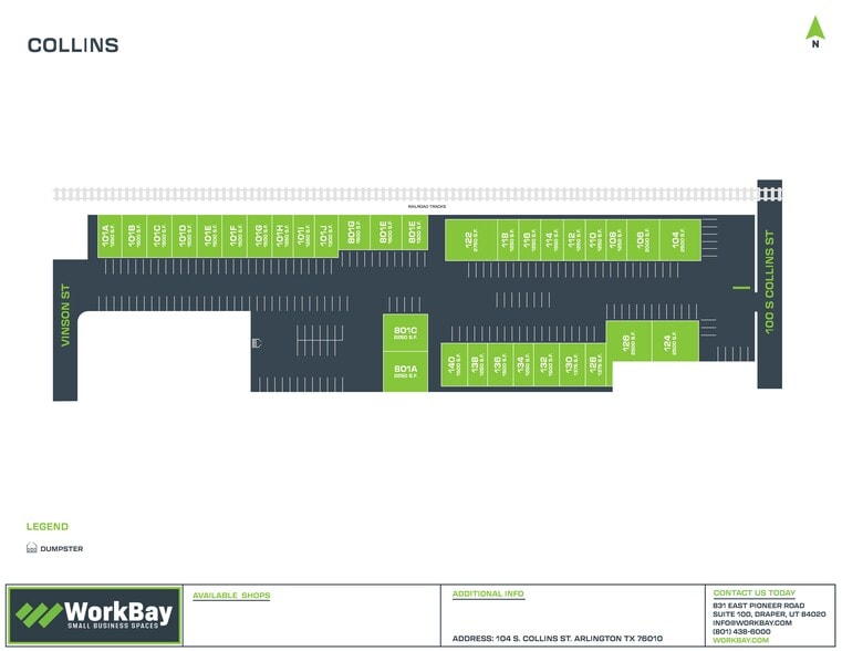 104-142 S Collins St, Arlington, TX for lease - Site Plan - Image 3 of 3