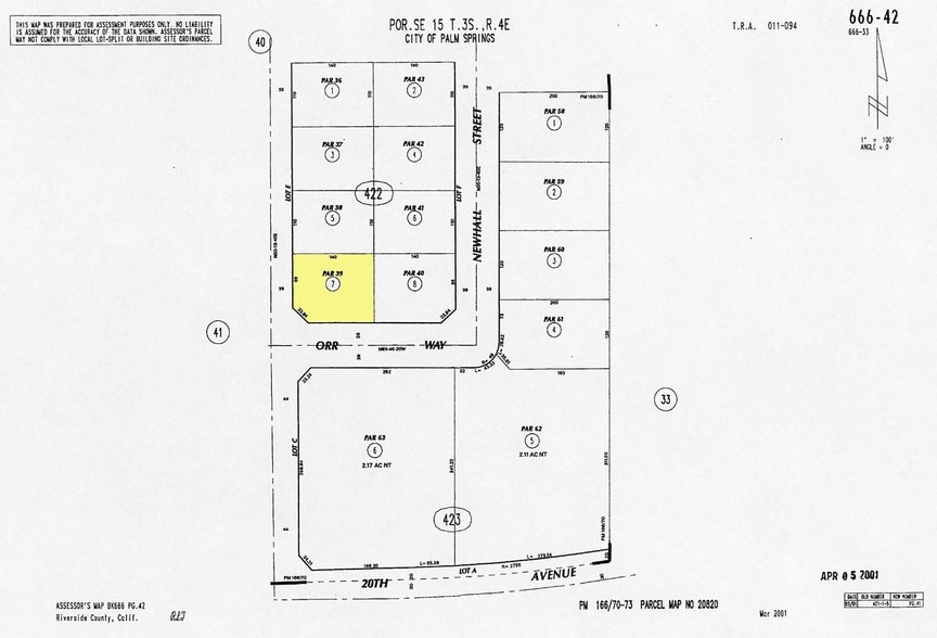 63738 Orr Way, North Palm Springs, CA for sale - Plat Map - Image 2 of 17