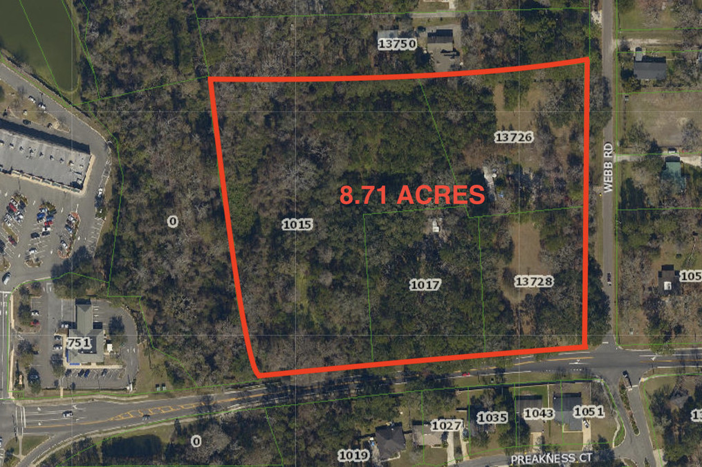 NW Corner of Starratt Rd & Webb Rd, Jacksonville, FL for sale Aerial- Image 1 of 1