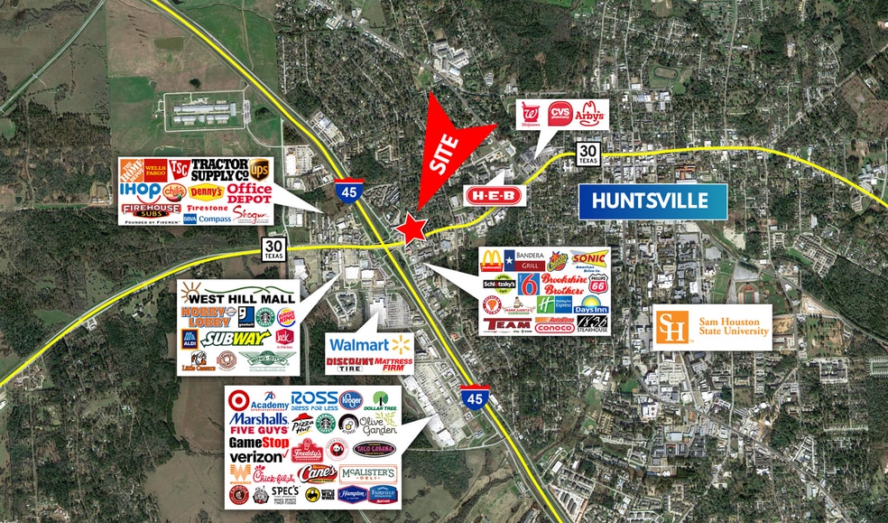 Highway 30 & Interstate 45, Huntsville, TX for sale - Building Photo - Image 1 of 1
