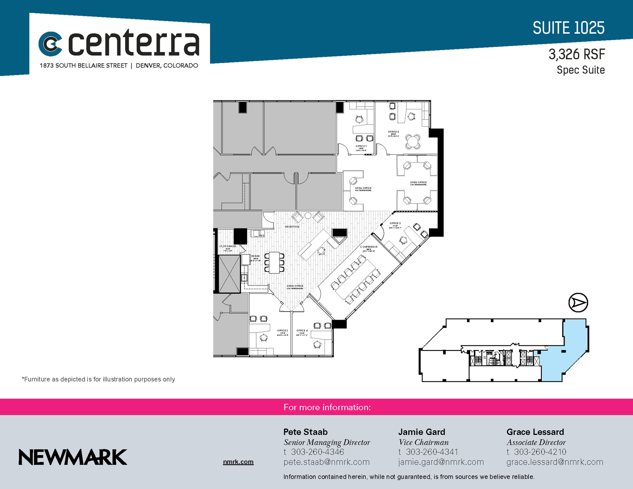 1873 S Bellaire St, Denver, CO for lease Floor Plan- Image 1 of 1