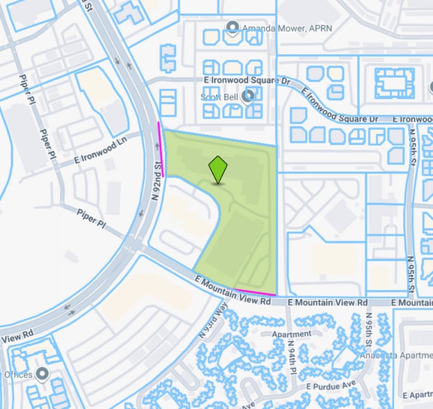 10001 N 92nd St, Scottsdale, AZ for lease - Plat Map - Image 2 of 2