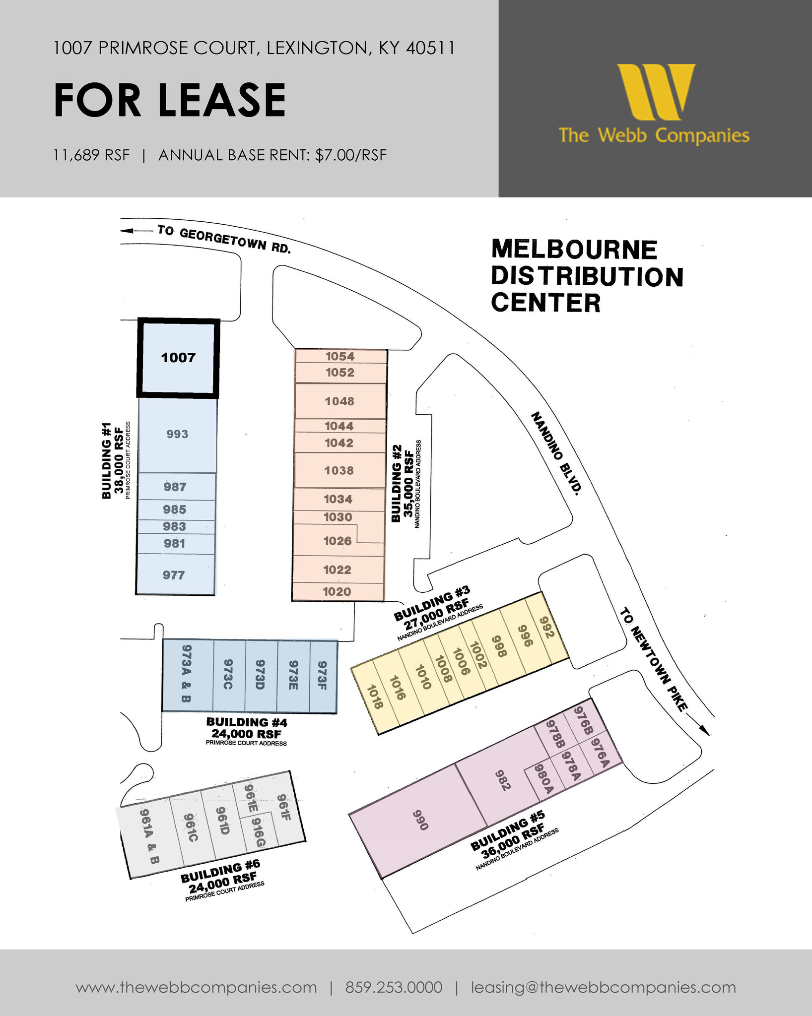 977-1007 Primrose Ct, Lexington, KY for lease Site Plan- Image 1 of 1