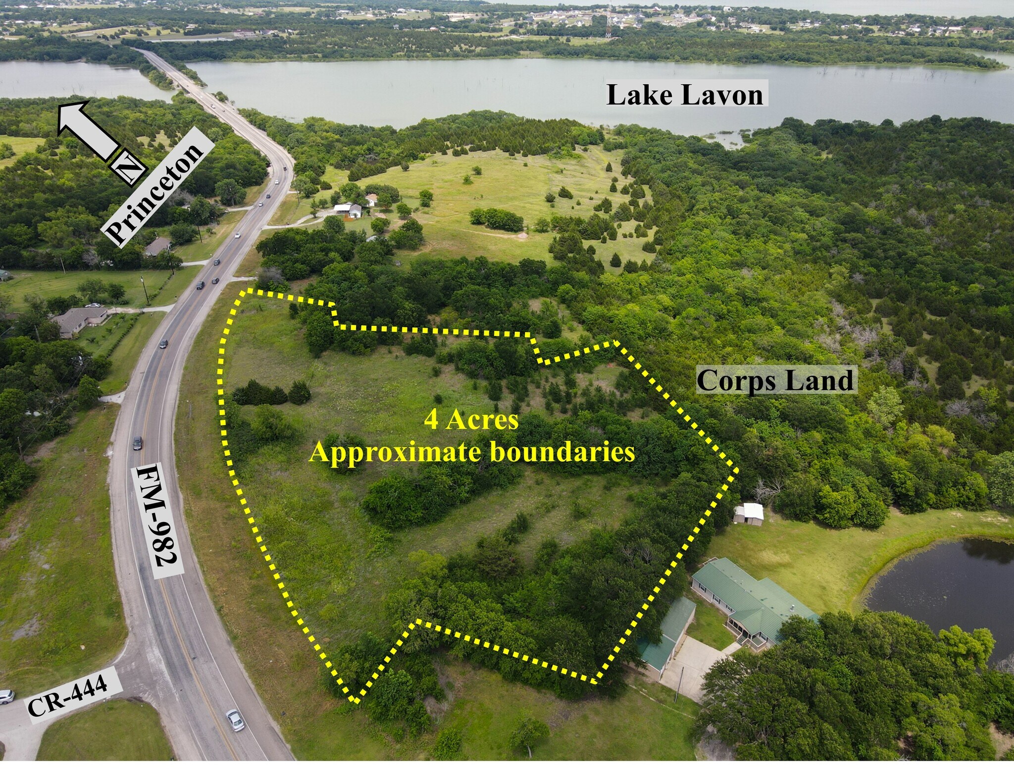 4703 FM 982, Princeton, TX 75407 4 acres on Lake Lavon in Princeton