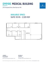 200 Hospital Dr, Glen Burnie, MD for lease Floor Plan- Image 1 of 1